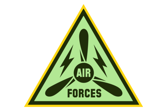 Air Forces Tag. Retro Military Green Bad