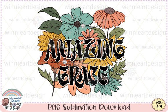 Amazing Grace Boho Flower Retro PNG Review