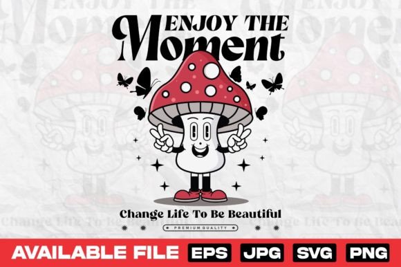 Mushroom Groovy Cartoon T Shirt Design Review