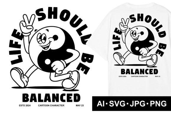 Review: Cartoon Character of Yin Yang Embroidery Design