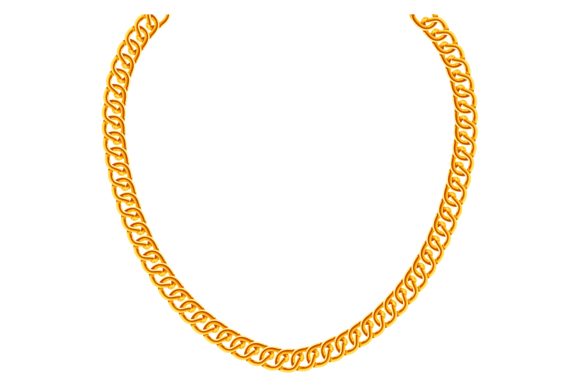 Review: Shiny Golden Chain Pattern. Luxury Retro
