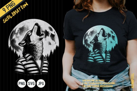 Wolf Howling Moon Night Retro Review